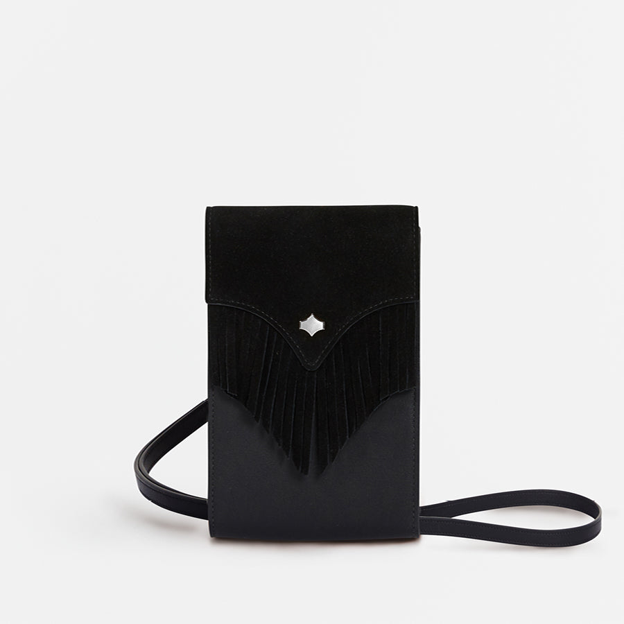 PhoneBag Fringes - Black Silver