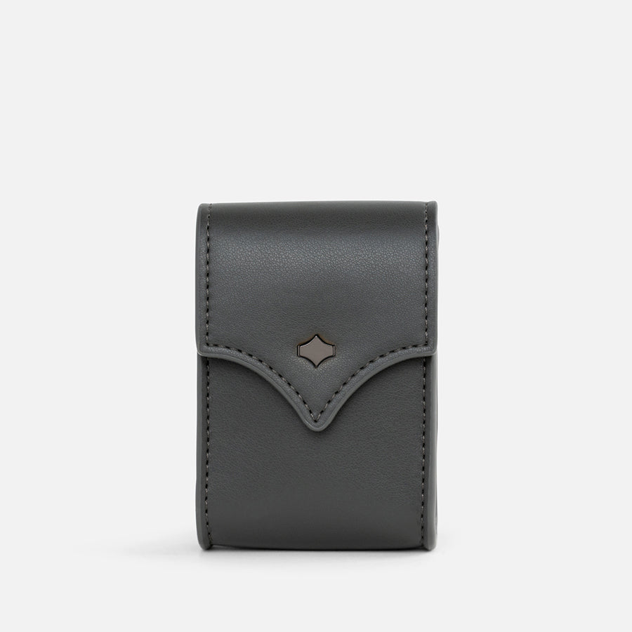 Mini Pocket - Khaki Grey Leather