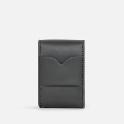 Mini Pocket - Khaki Grey Leather