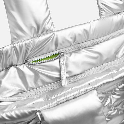 Preloved Puffer Bag - Silver