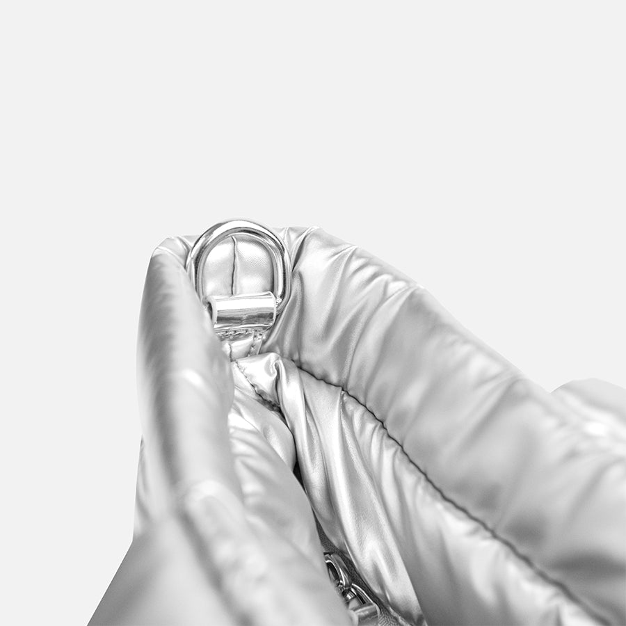 Preloved Puffer Bag - Silver