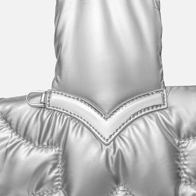 Preloved Puffer Bag - Silver