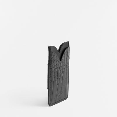 Card Pocket - Croco Black