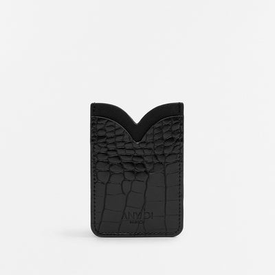 Card Pocket - Croco Black