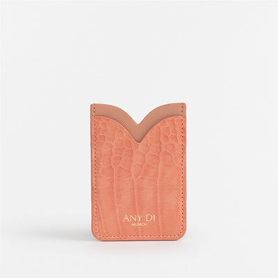 Card Pocket - Croco Peach