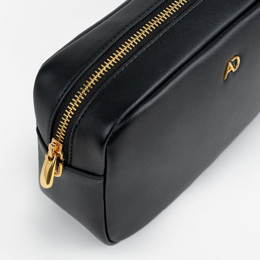 Black leather box bag sale