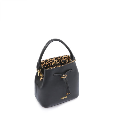 Bucket Bag Mini - Black Leopard