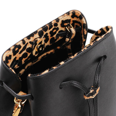 Bucket Bag Mini - Black Leopard