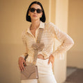 Taupe PhoneStrap | Ledergurt + Taupe Suede Strap Clip + Taupe Fringes SunCover | Brillenetui + Taupe Envelope Bag Mini Fringes